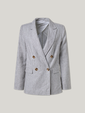 Bild von Doppelreihiger Blazer aus Leinen
