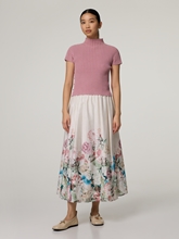 Image sur Midijupe avec imprimé floral NATIF