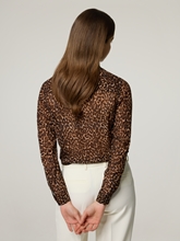 Image sur Blouse à imprimé léopard
