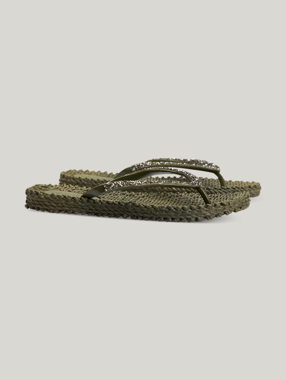 Bild von Flip Flop mit Glitzersteinen